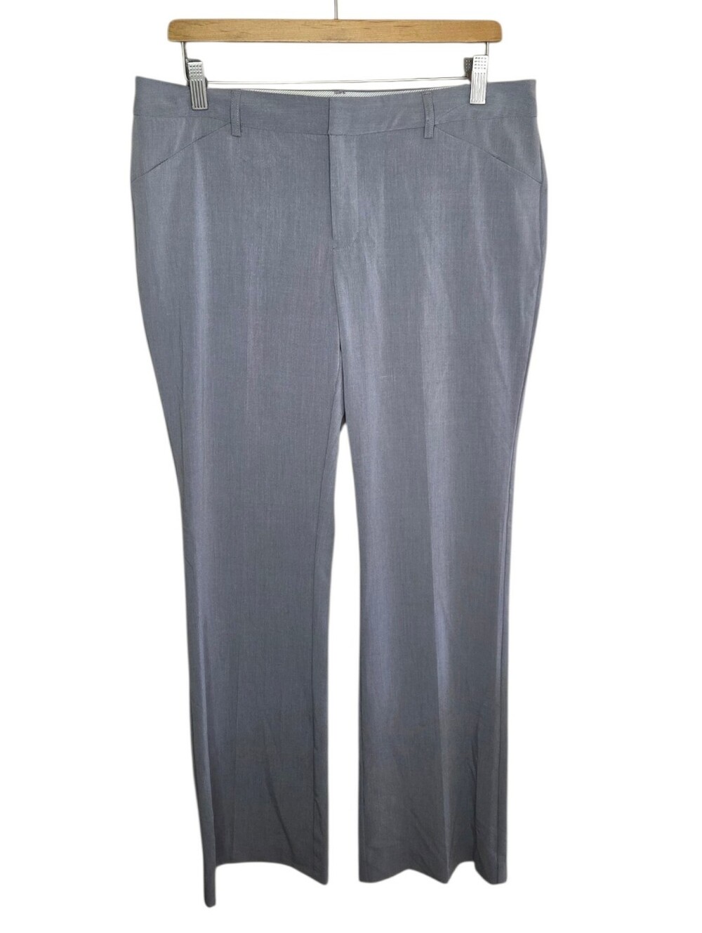 Mossimo Stretch Gray Boot Cut Trouser Pants Slacks Size 10 Low Rise Office Work
